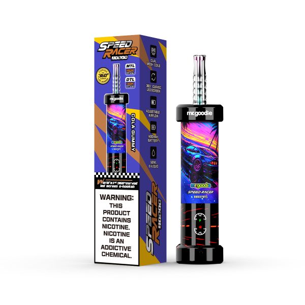 Mr.Goodie Speed Racer 360° Curved LED Screen 80000 Puffs E-Hookah - Image 4