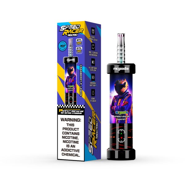 Mr.Goodie Speed Racer 360° Curved LED Screen 80000 Puffs E-Hookah - Image 2