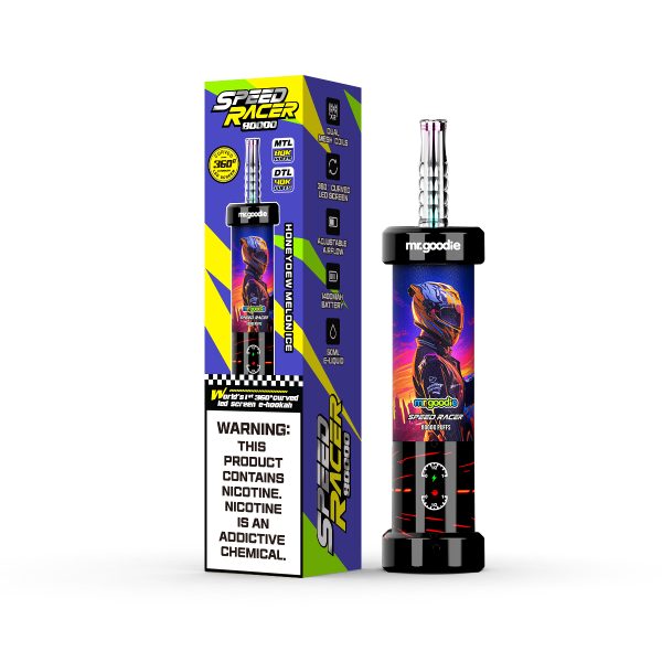 Mr.Goodie Speed Racer 360° Curved LED Screen 80000 Puffs E-Hookah - Image 3