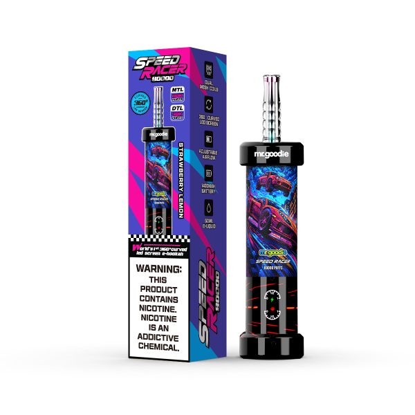 Mr.Goodie Speed Racer 360° Curved LED Screen 80000 Puffs E-Hookah